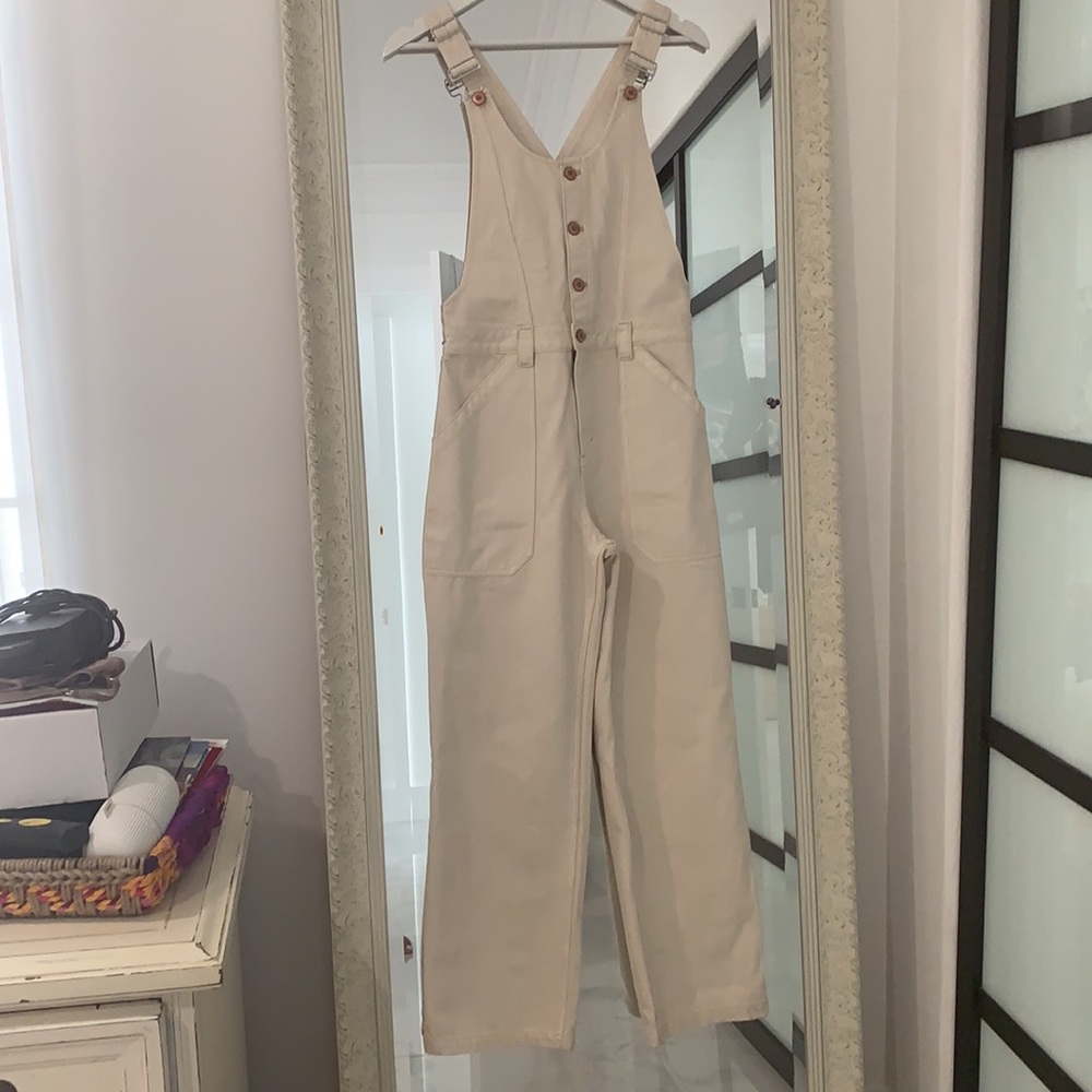 Other stories Denim overalls cream color